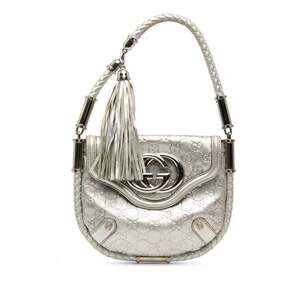 GUCCI Silver Leather Bag